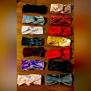 14 women velvet headbands